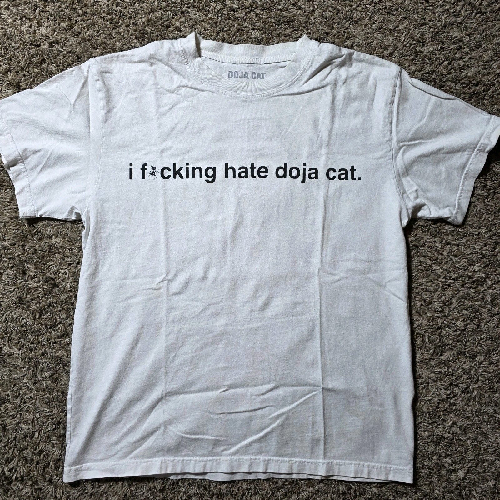 Doja Cat – “I F*cking Hate Doja Cat” Scarlet Medium White Shirt 2 Sided Graphic