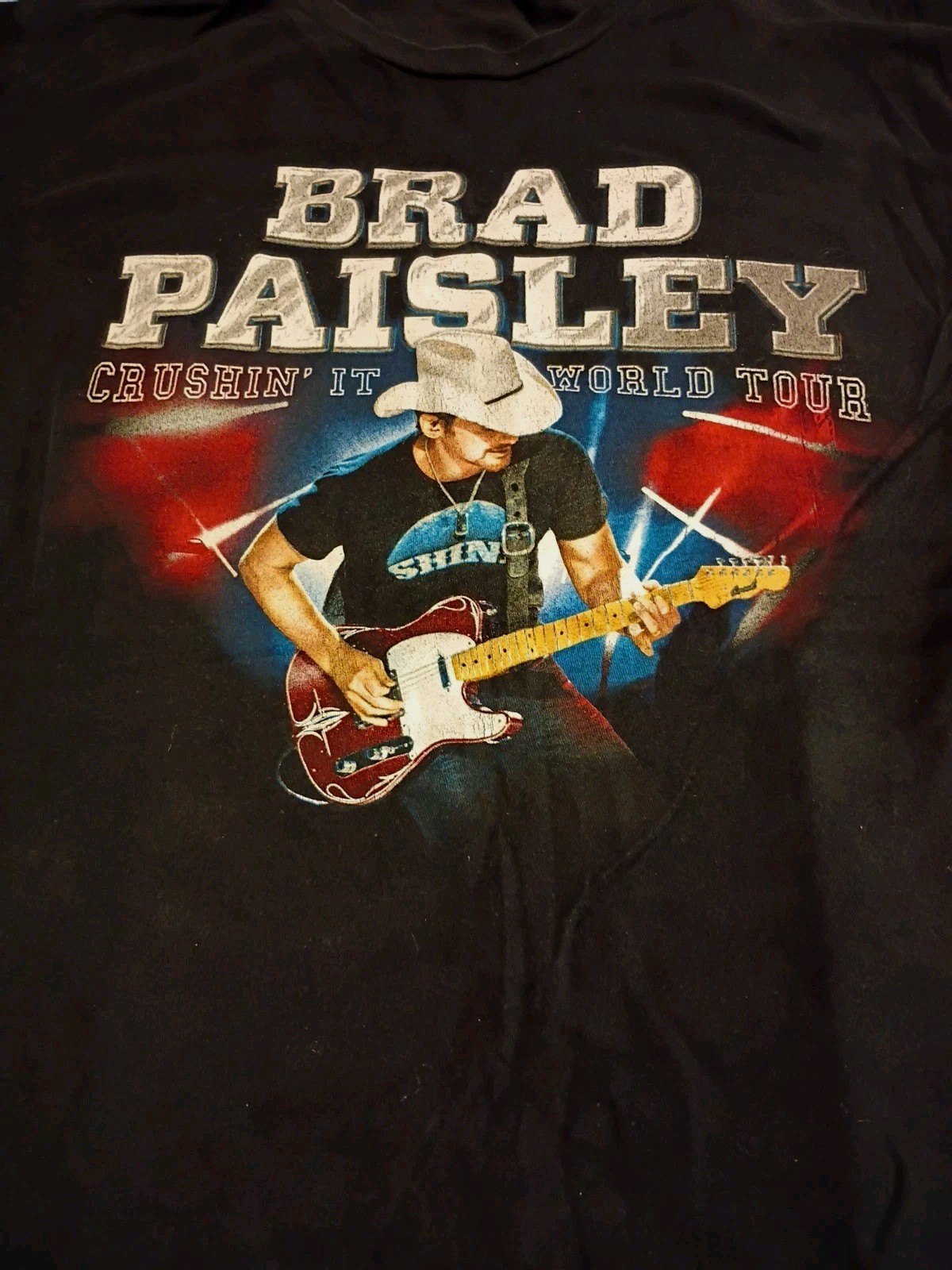 Men’s Brad Paisley 2015 Crushin’ It World Tour Dual Graphic T-Shirt L