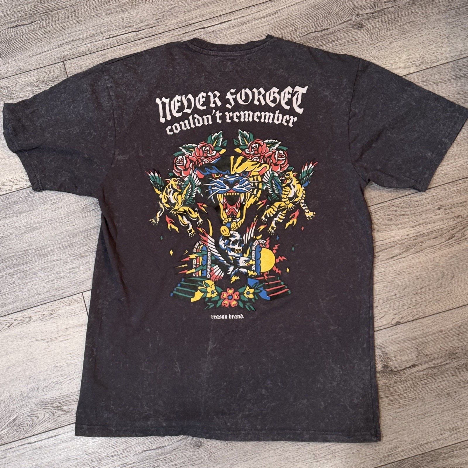 Reason In Memory Of My Memory T-Shirt Mens L Graphic Tee Grunge Goth Punk Tattoo