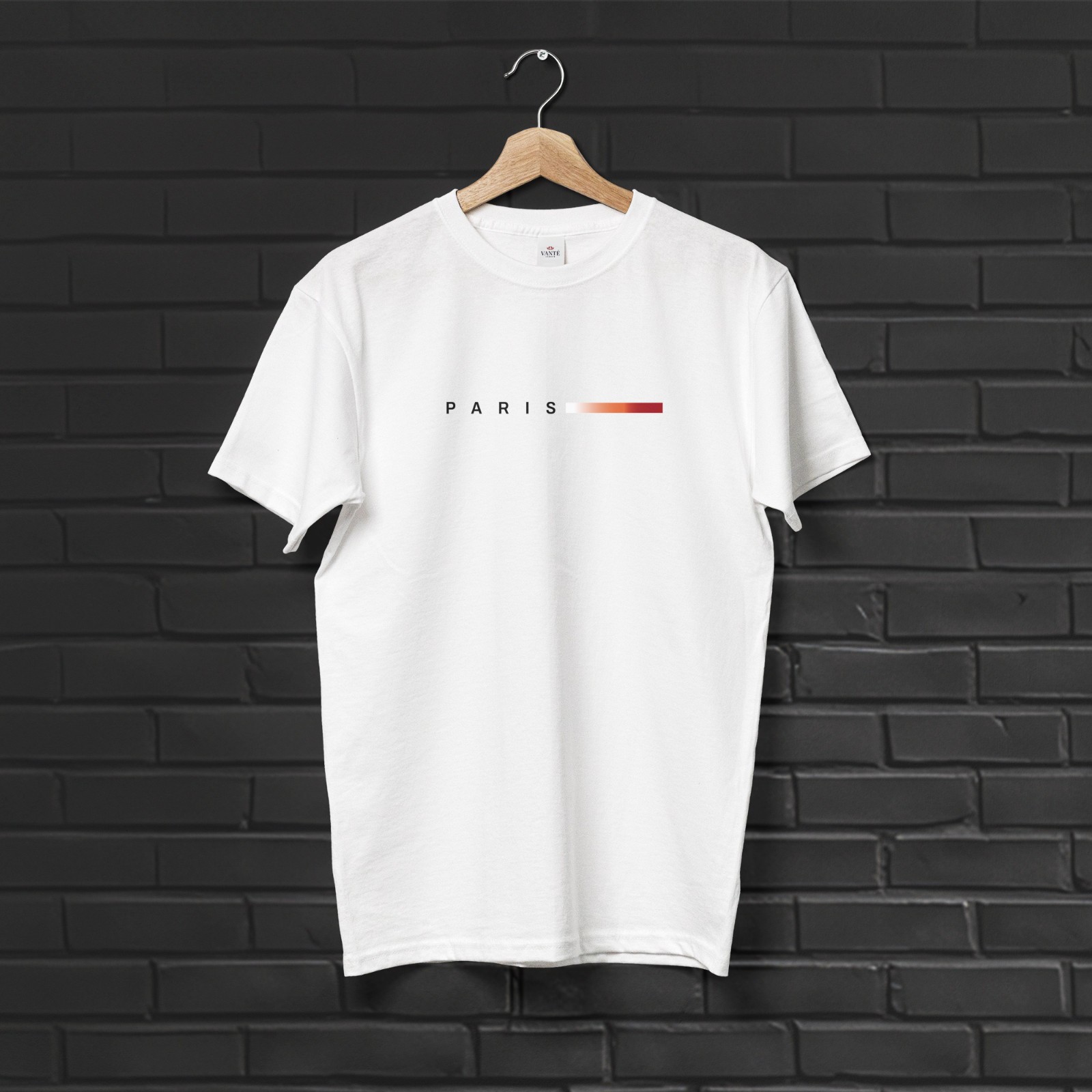 Breathable Round Neck T-Shirt with Paris Print for All Season Casual and Formal gallery