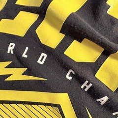 Ecko Unltd. Black Yellow Graphic World Champion Tee Size L