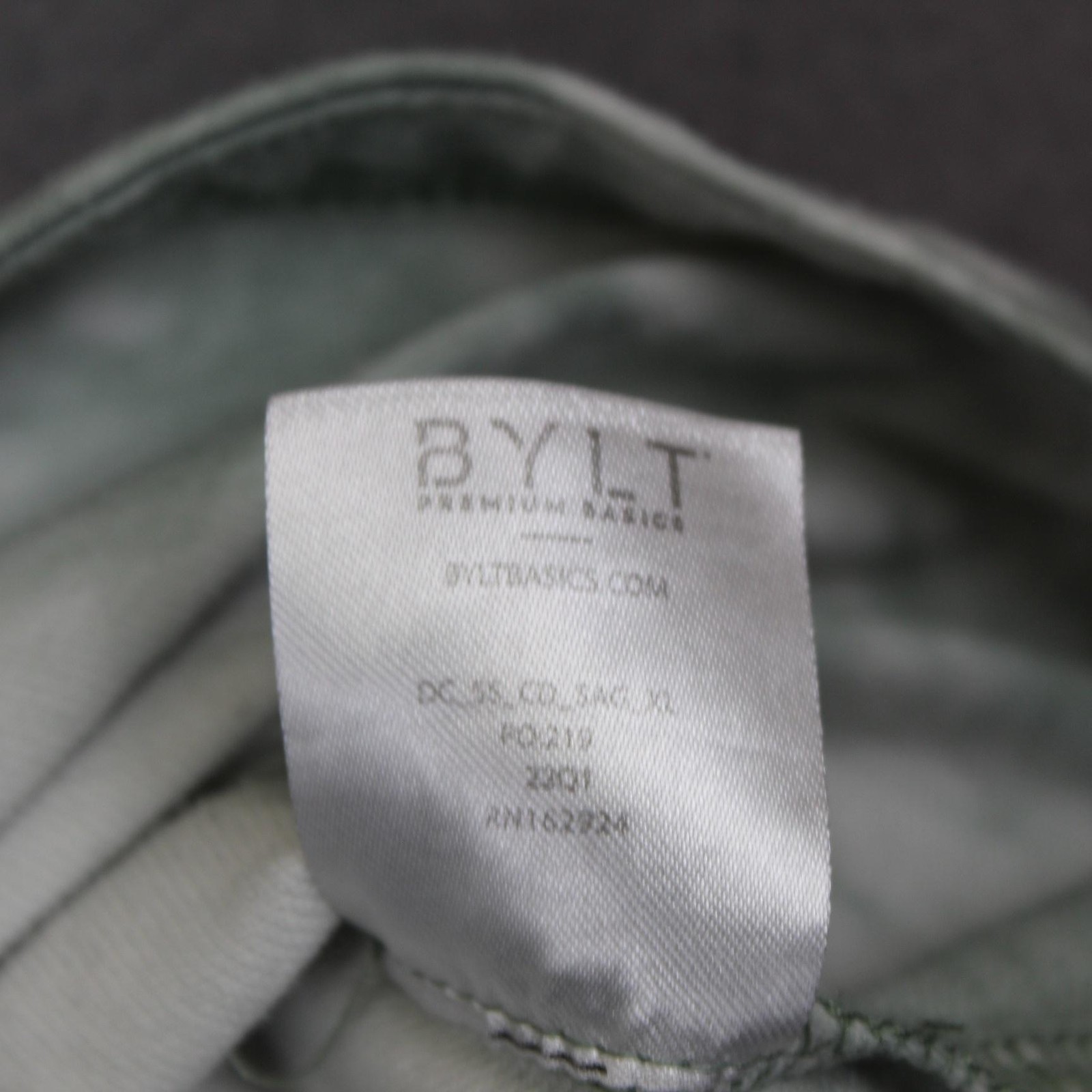 BYLT Shirt Mens XL Green White Cloud Dye Tee Short Sleeve Stretch Casual Soft gallery