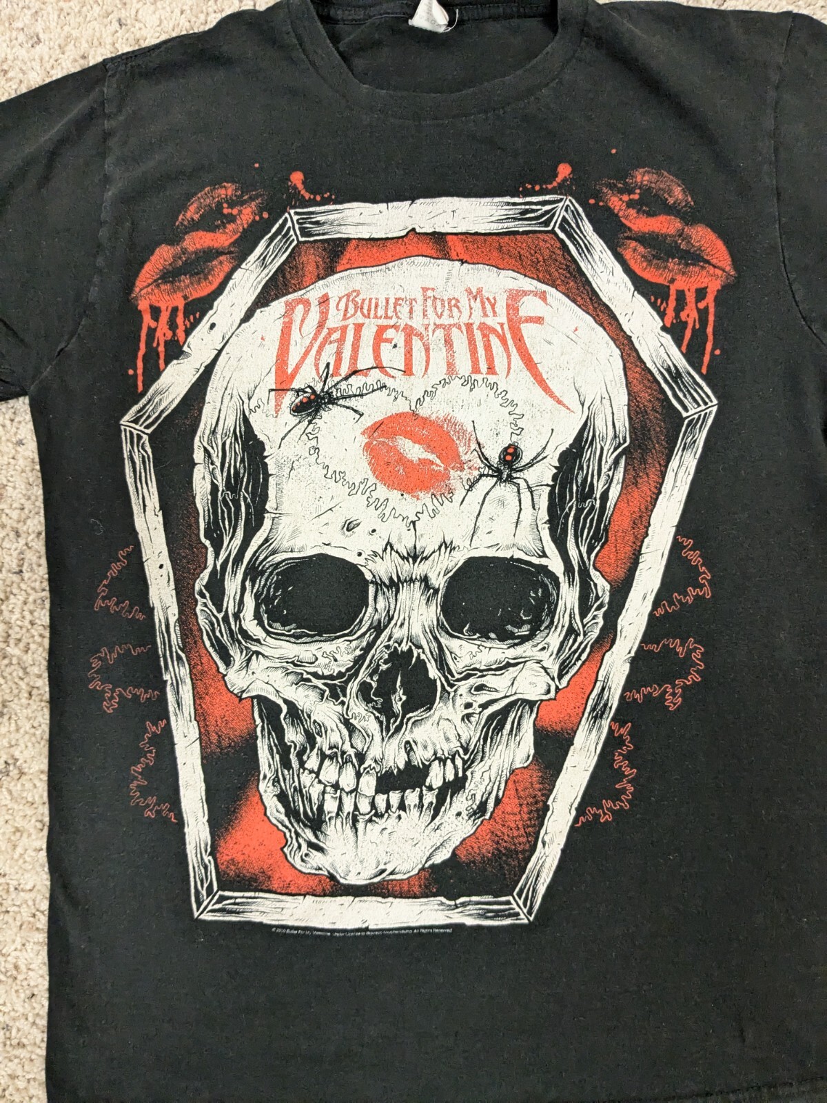 Bullet For My Valentine Shirt Mens Medium Black Heavy Metal Band Tee Skull Y2K gallery