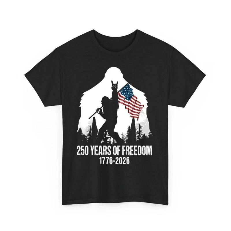 Bigfoot Sasquatch Flag 250 Years 1776-2026 250th Anniversary Patriotic T-Shirt gallery