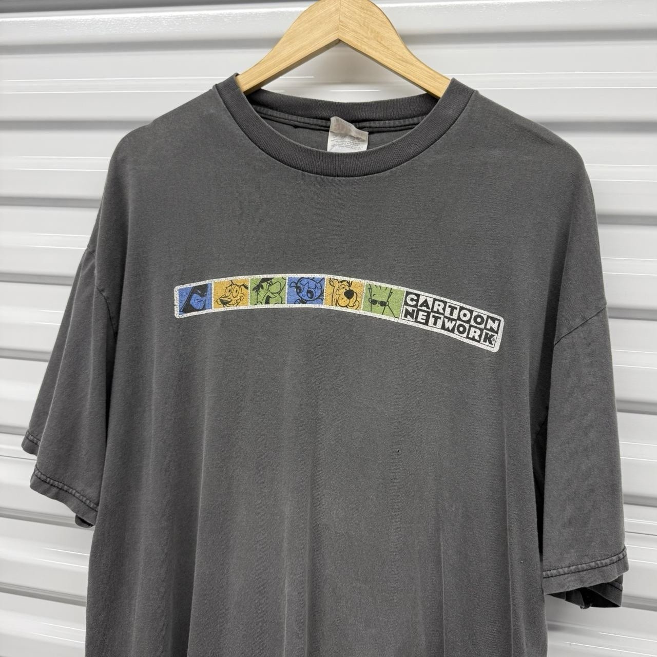 Vintage 90’s Cartoon Network Box Logo Faded Promo T-Shirt Size XL gallery