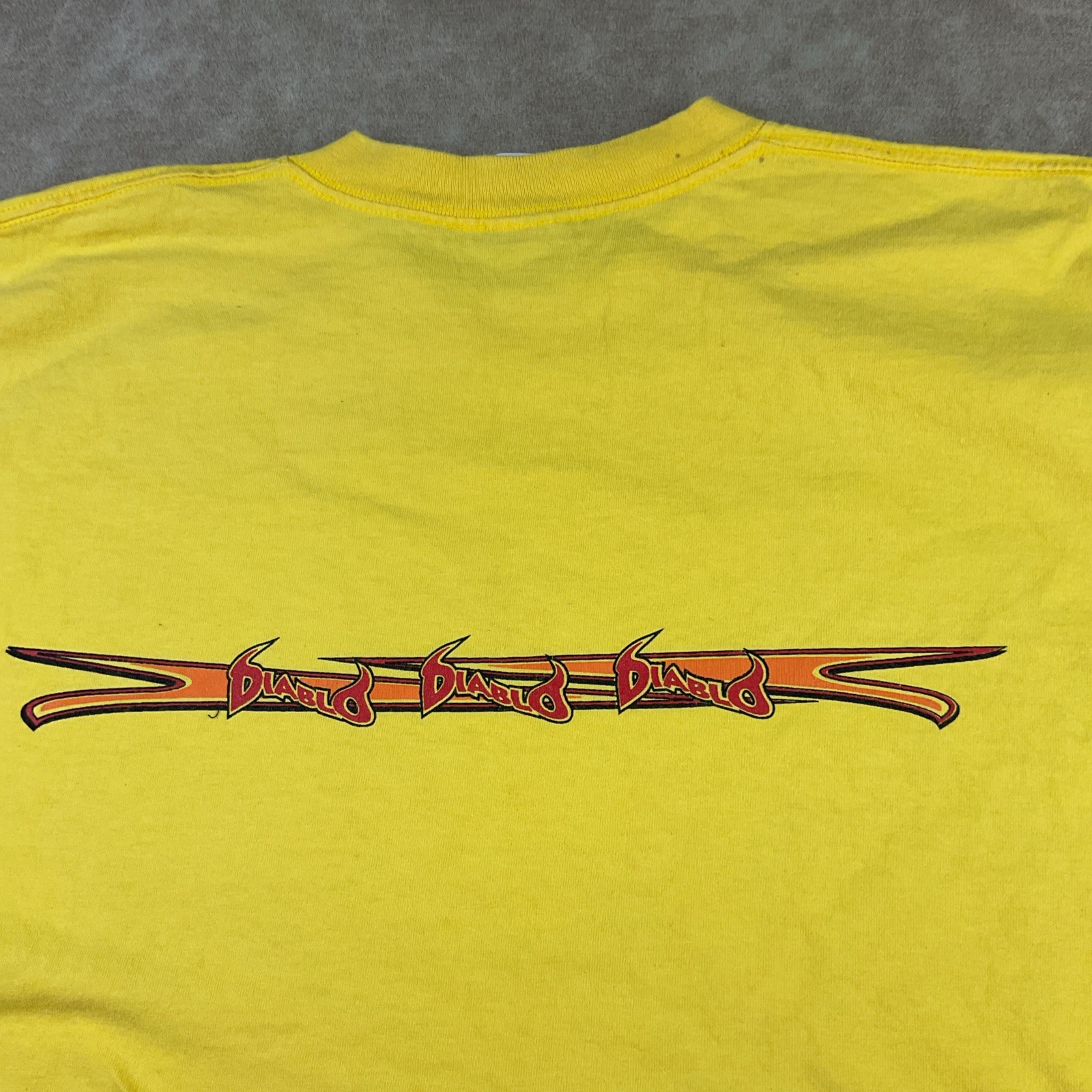 Vintage Diablo Paintball T-Shirt Men Sz XL Y2K Graphic Tee Yellow Short Sleeve gallery