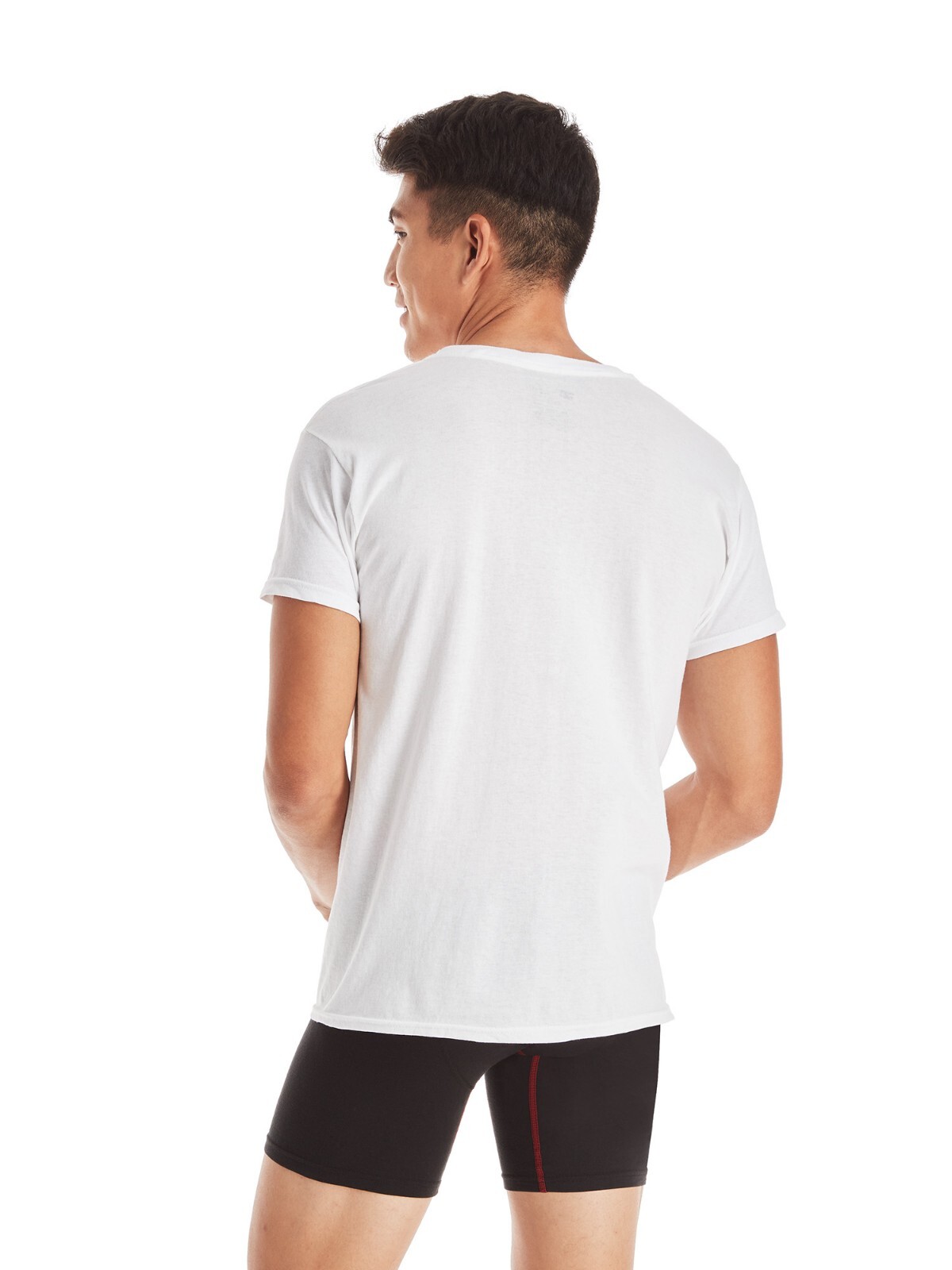 10 Pack Hanes Men's White Crew T-Shirt Super Value Cotton Size S-3XL gallery
