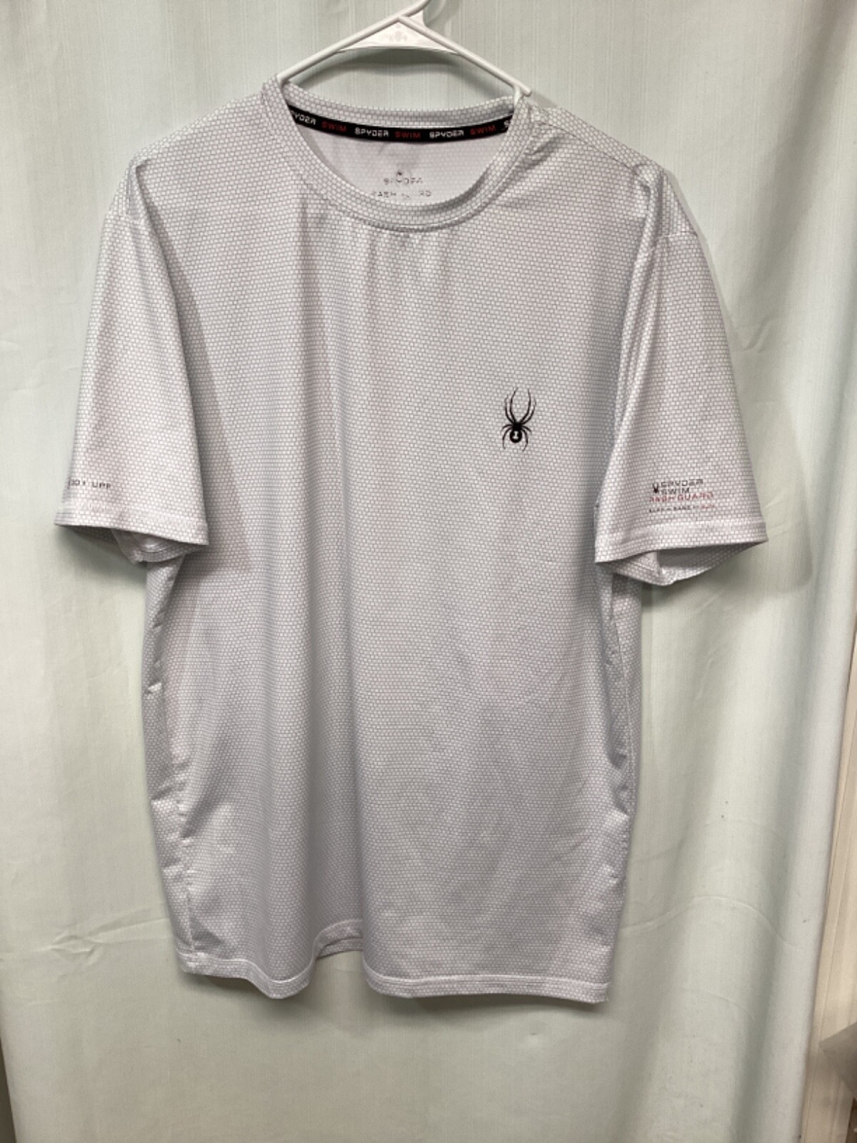 Spyder Swim Rash Guard UPF30+ White Medium Polyester Blend T Shirt T4