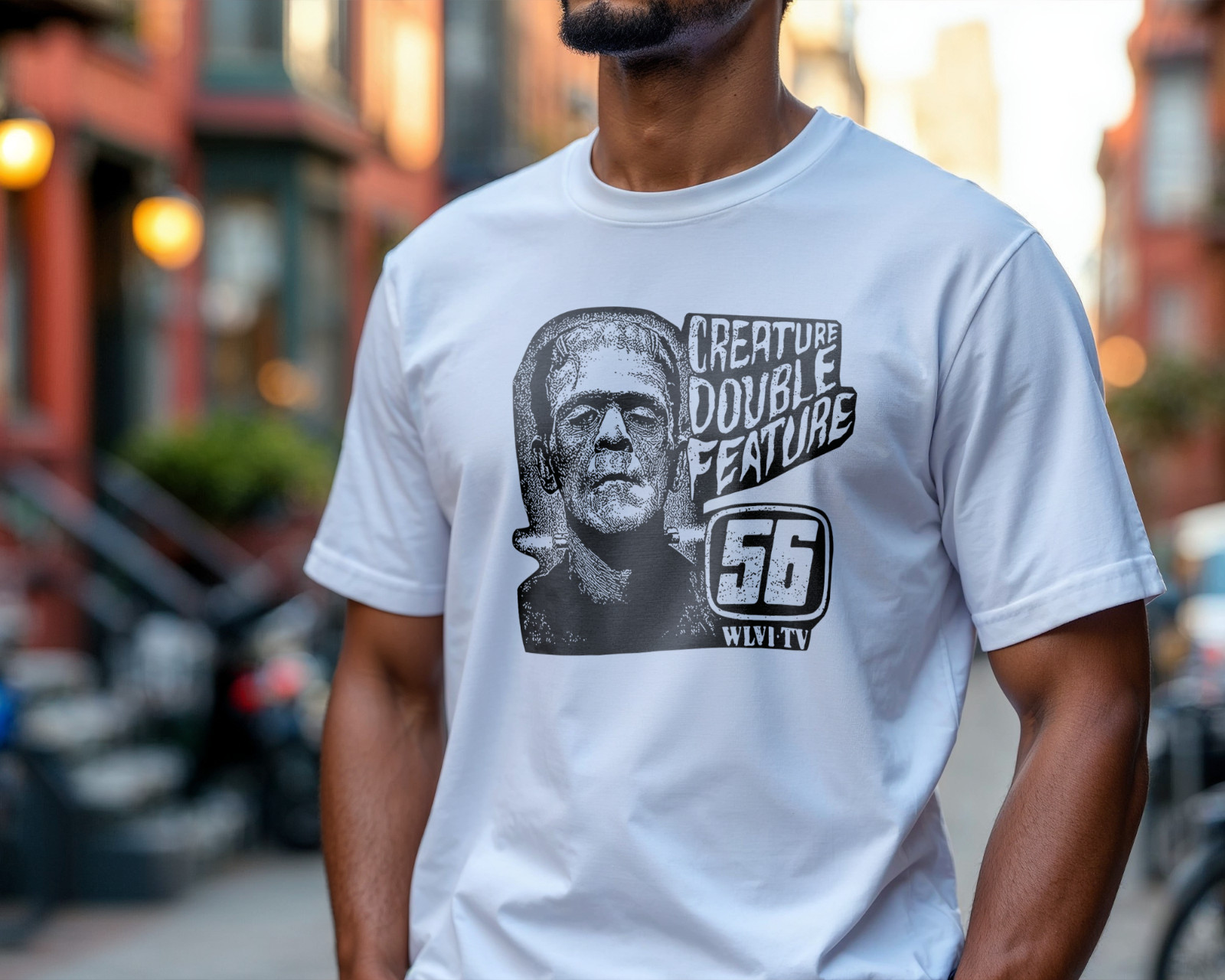 Creature Double Feature T-Shirt – Retro Horror Frankenstein Graphic Tee A214 gallery