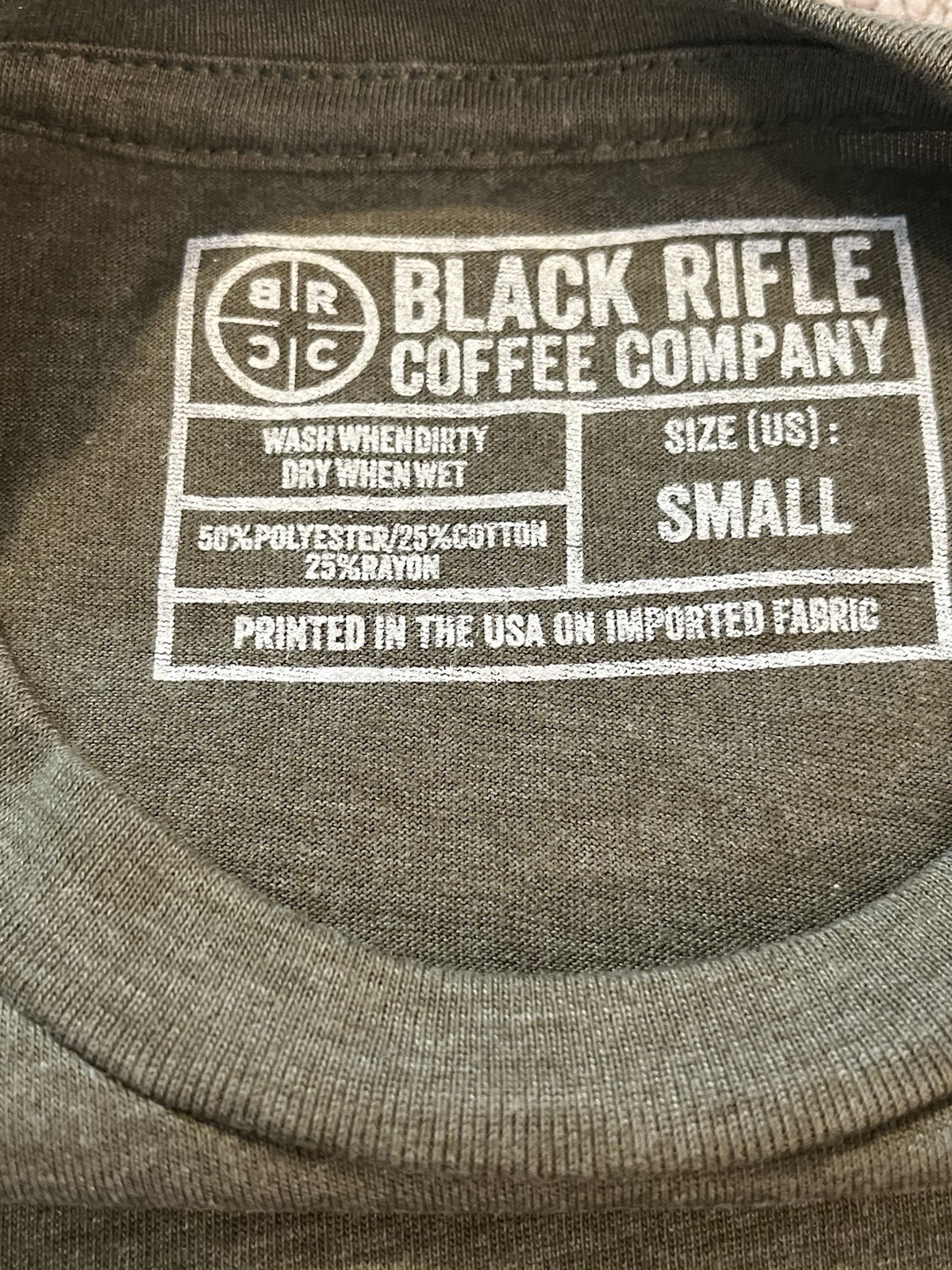 Coffee or Die Snake Black Rifle Coffee Company Olive T Shirt Men's Small gallery