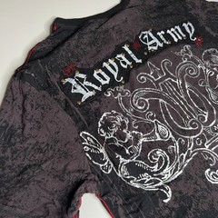 Royal Army David & Goliath Graphic T-Shirt XL Black Red Stitch Bible Theme Metal