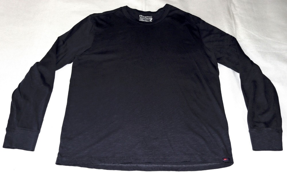Faherty Men’s LS Sunwashed Regenerative Cotton Tee Shirt Dune Navy Size Large