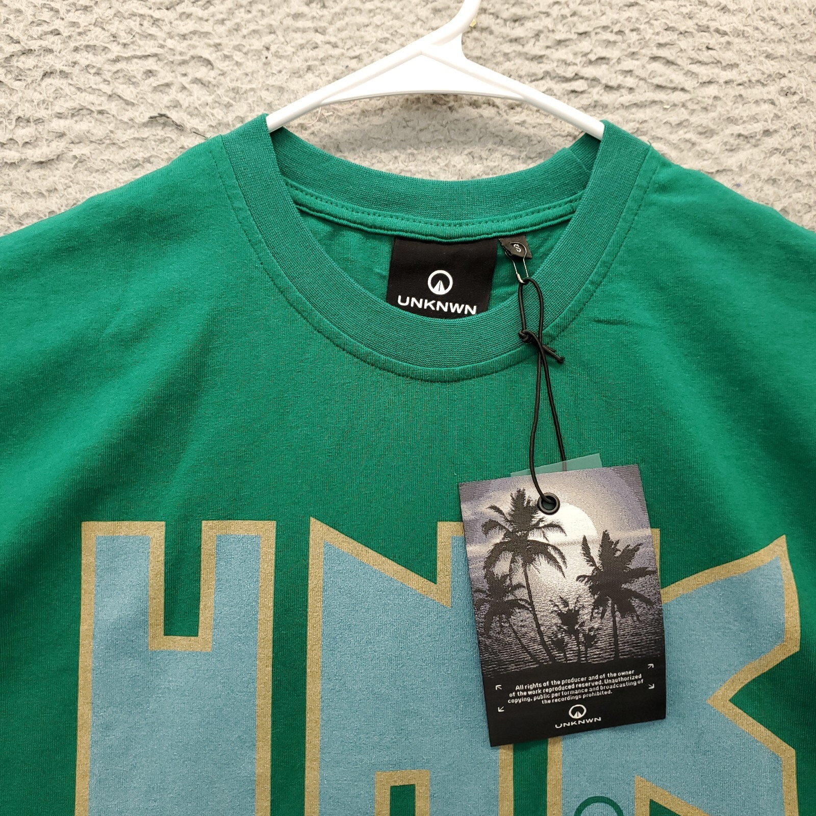 Unknwn Tee Shirt Mens Small Green Short Sleeve Streetwear Oversized Crew Neck gallery