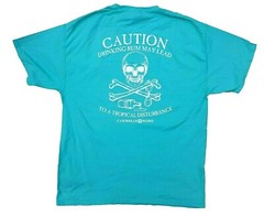Caribbean Hobo Caution Rum T-shirt Key West shirt islands tropical skull mojito