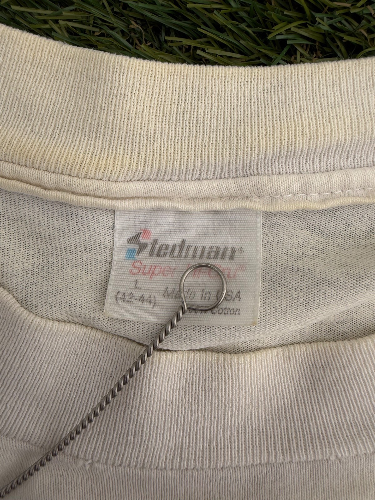 Vintage 80s Dallas Texas Distressed Men's Large White Stedman T-shirt Tee gallery