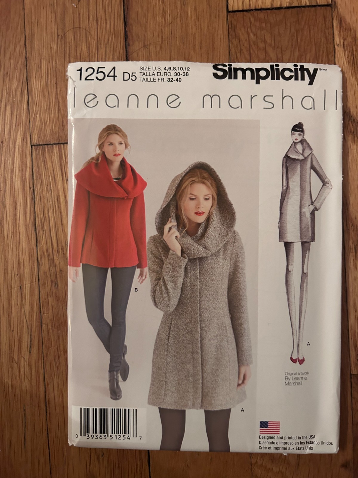 Simplicity Sewing Patterns 1254 Misses Easy Lined Coat or Jacket, Size: D5 4-12