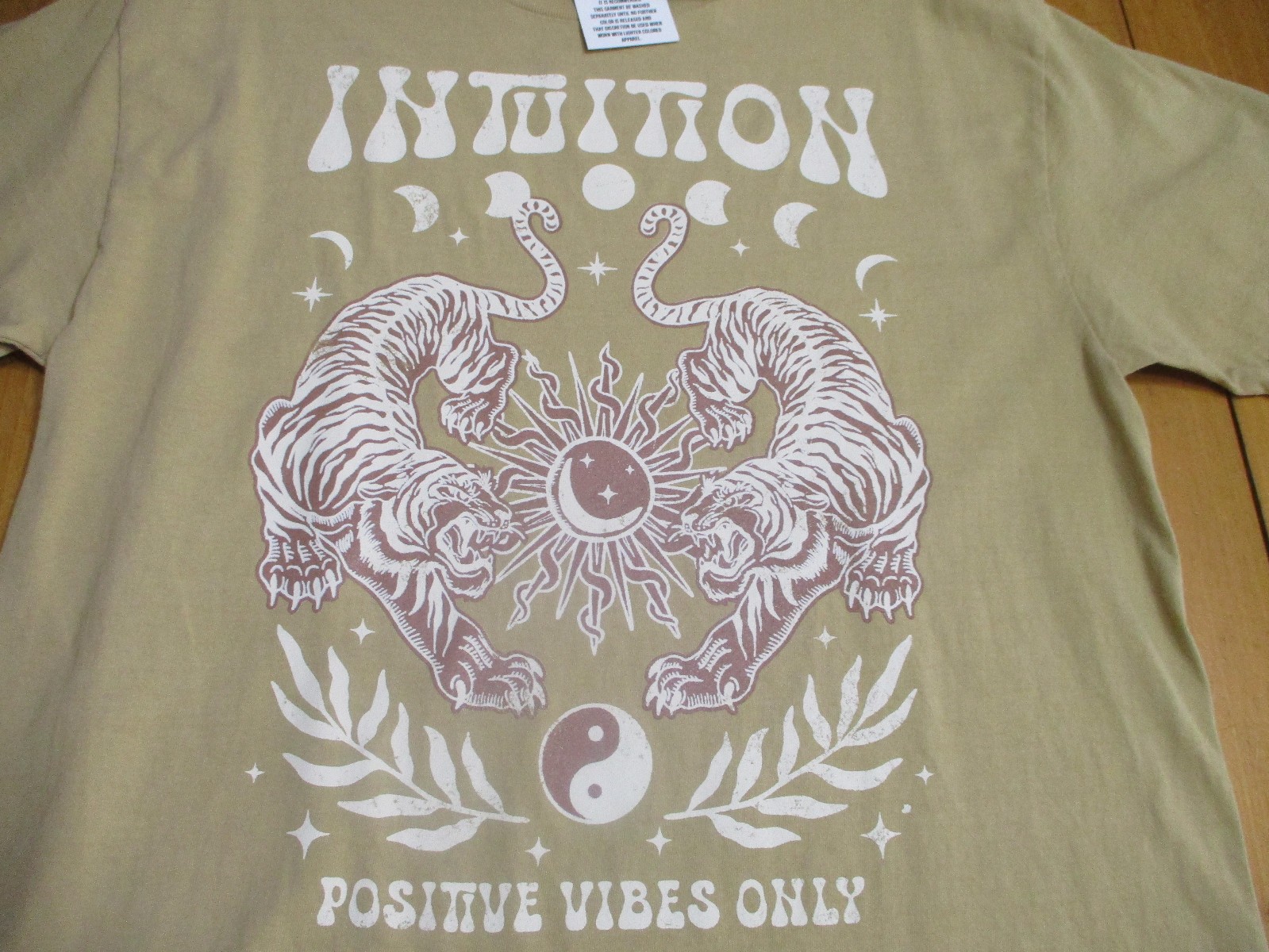 NWT Goodie Two Sleeves Intuition Positive Vibes Only Oversized Graphic T-Shirt gallery