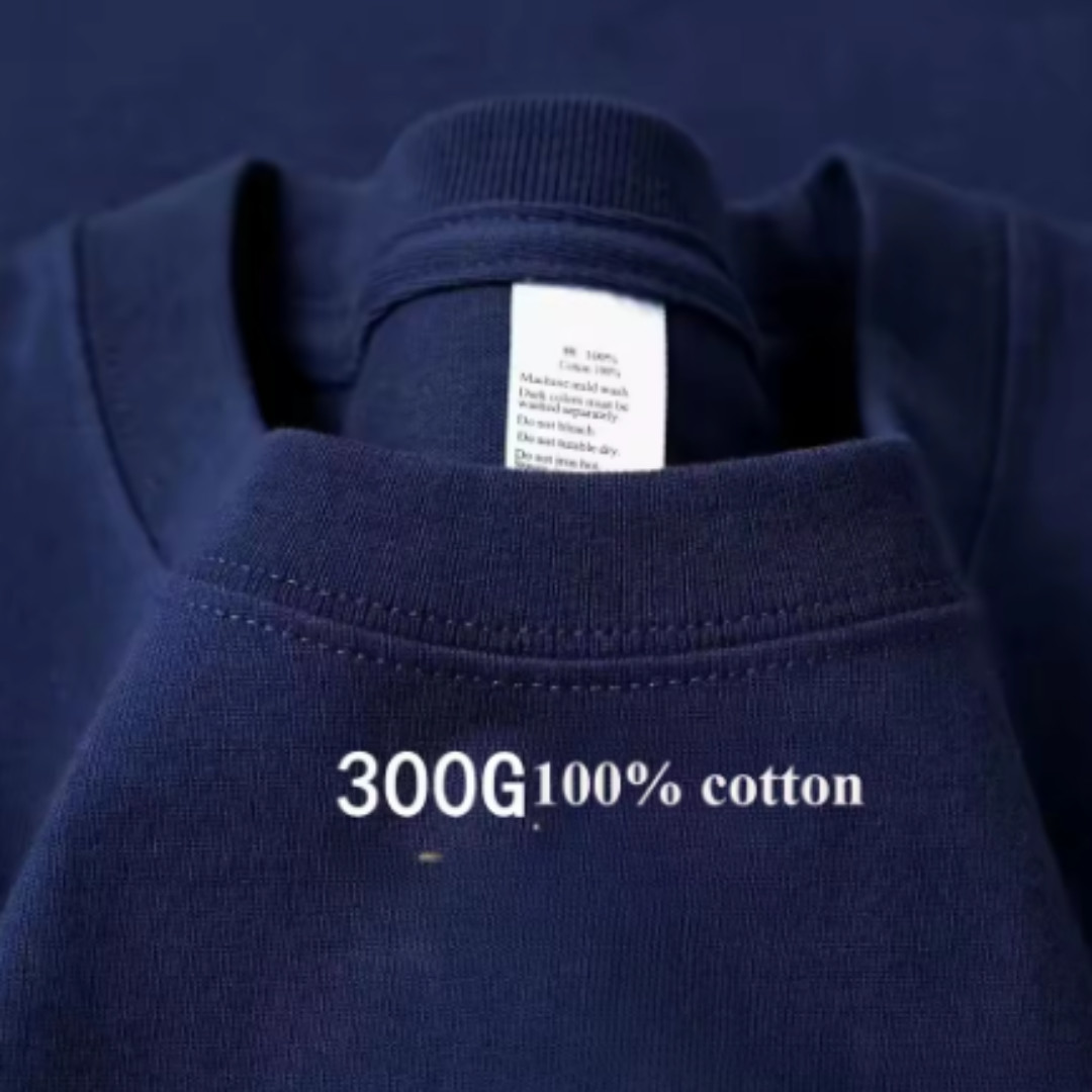Men's Heavy Duty 300g American Pure Cotton T-Shirt Oversized Casual Short Sleeve gallery