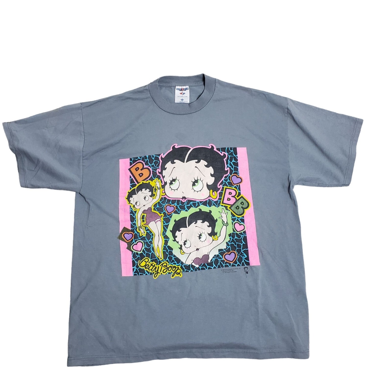 Vintage Betty Boop Jerzees Size XL Gray 1998 King Features Syndicate MADE IN USA gallery