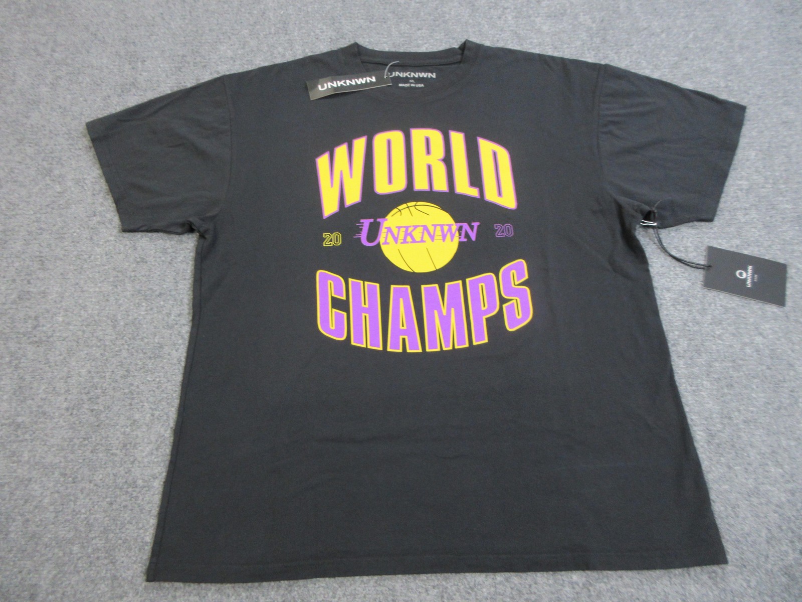 UNKNWN Shirt Mens XL Black World Champs 2020 Basketball Graphic Tee Core USA gallery