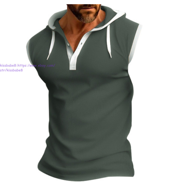 Men's Fashion Athletic Hoodies Short Sleeve Fit Workout Gym Tops Casual T-shirt gallery