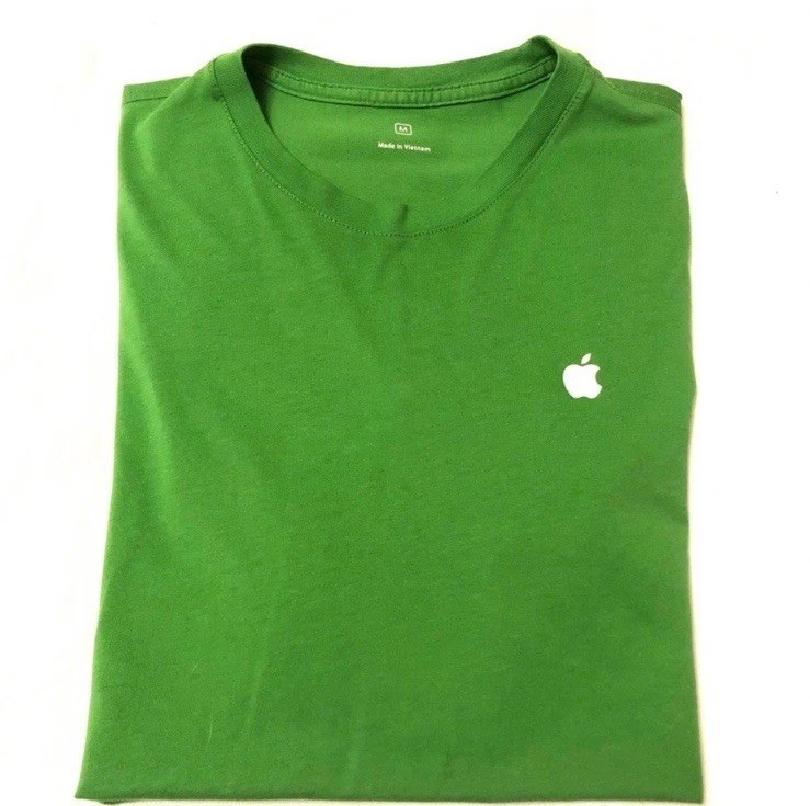 Apple Store Employee Green Short Sleeves Apple Logo Shirt Sz M gallery