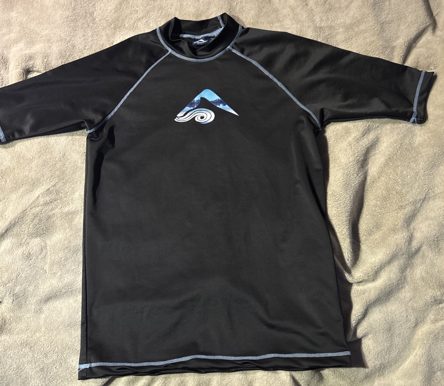 Kanu Surf UPF 50+ T-Shirt Mens Small Black Sun Protection Short Sleeve