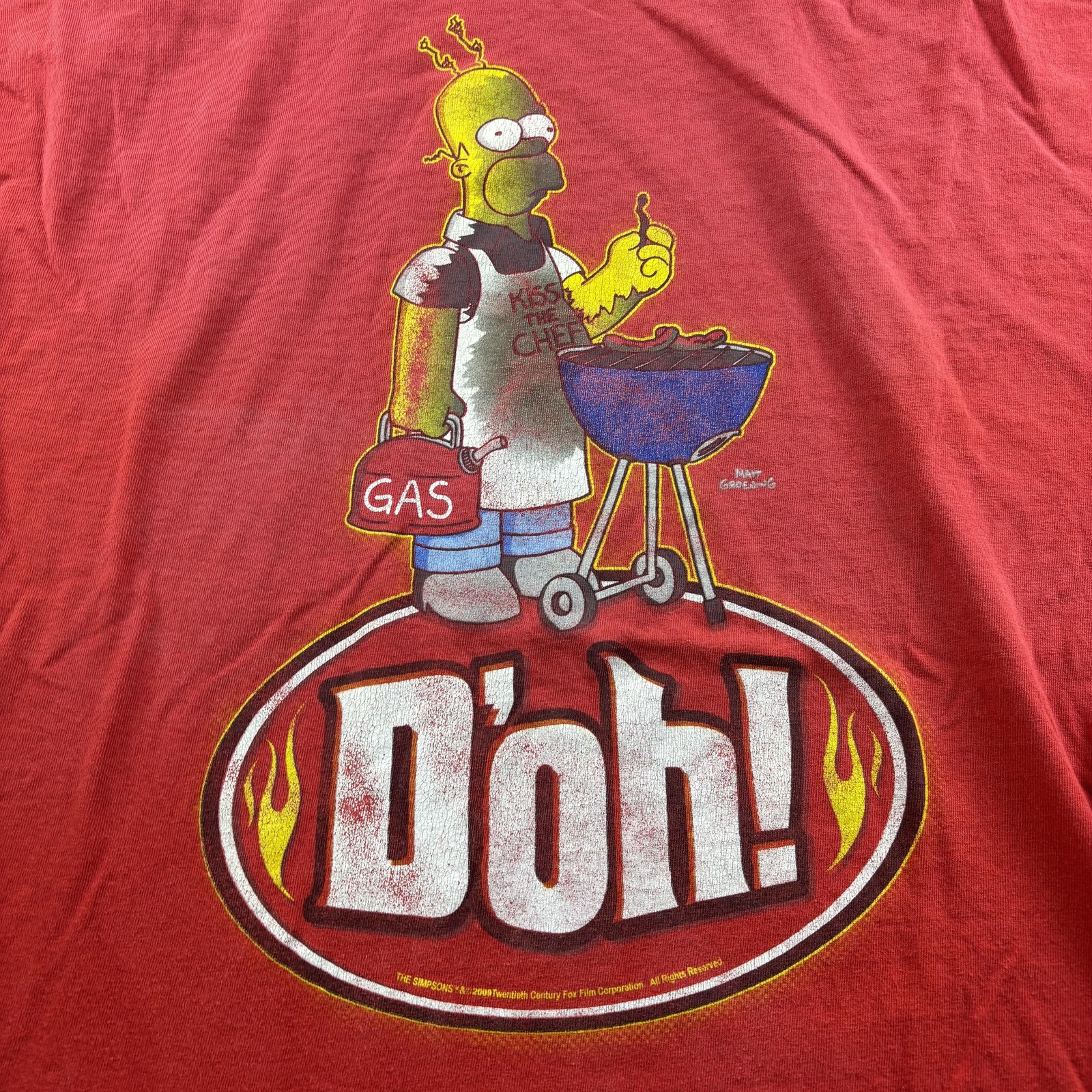 Vintage Y2K The Simpsons Homer Simpson Grill Master D’oh T-Shirt Men’s 2XL gallery