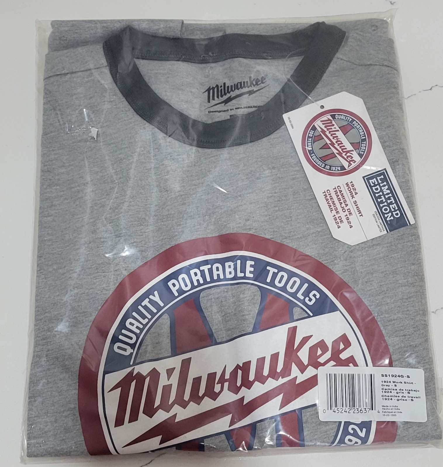 Milwaukee T-Shirt Men’s Small limited edition hundred years 1924 work shirt gallery