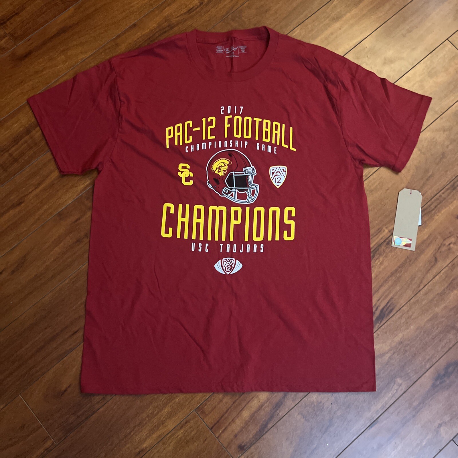 USC Trojans PAC 12 2017 Champions The Victory NCAA T Shirt Men's XL Cardinal NEW gallery