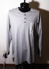 DULUTH Trading Gray Long Sleeve “Longtail T” Henley Shirt Men’s Size 2XL NWT