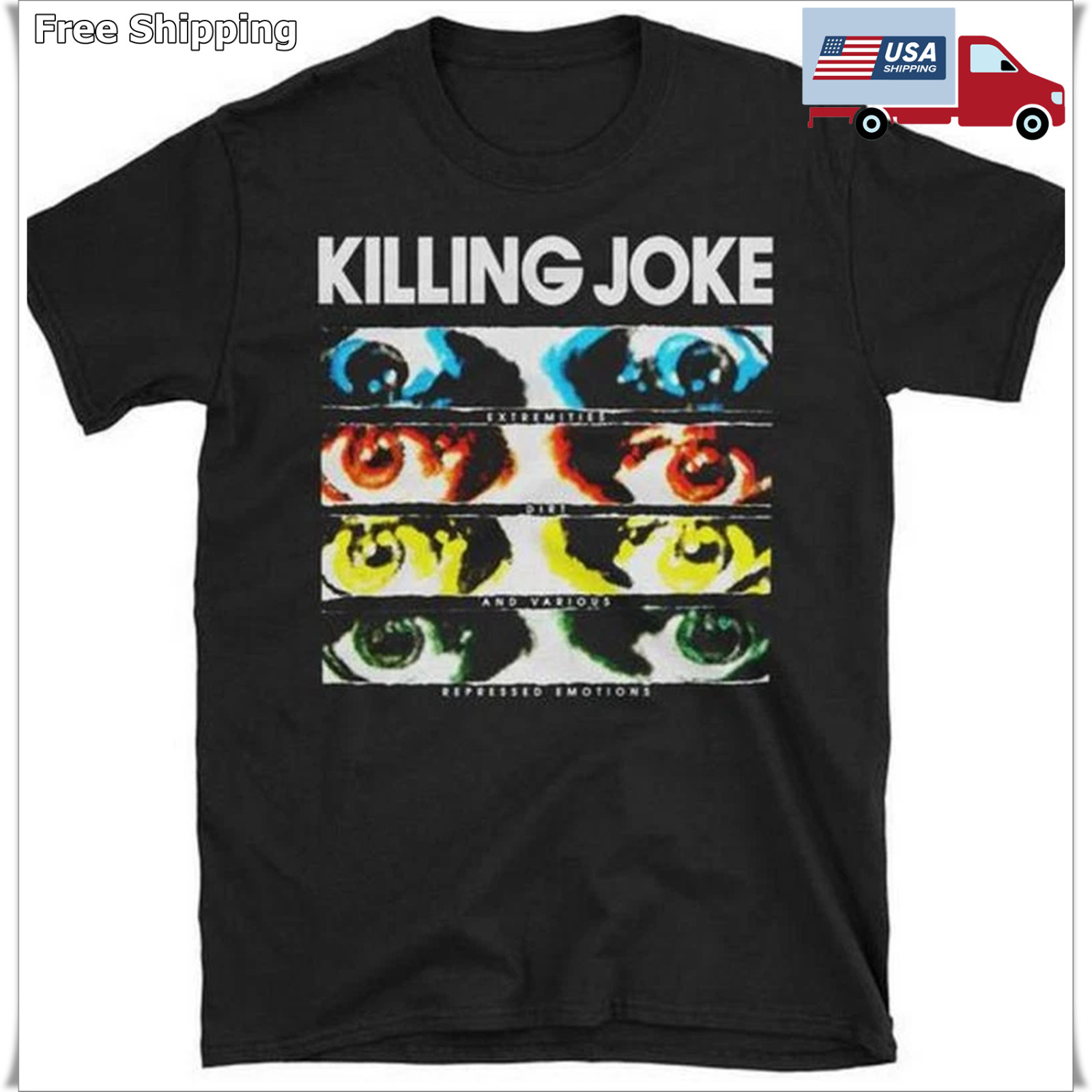 KILLING JOKE EXTREMITIES Tour T-Shirt, Music Band Rock Punk Goth Metal Unisex Te gallery