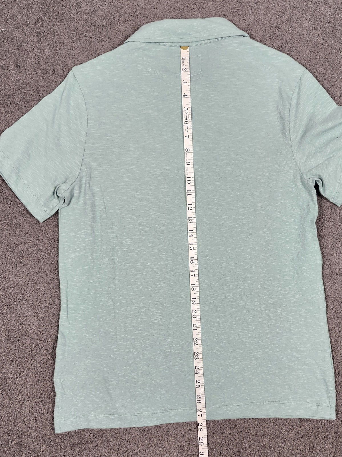 Men's Polo Shirt Short Sleeve with "Pocket" Size Medium Teal Green Goodfellow gallery