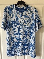 Robert Graham Floral Paisley Short Sleeve T-Shirt L $118 NEW with Tags