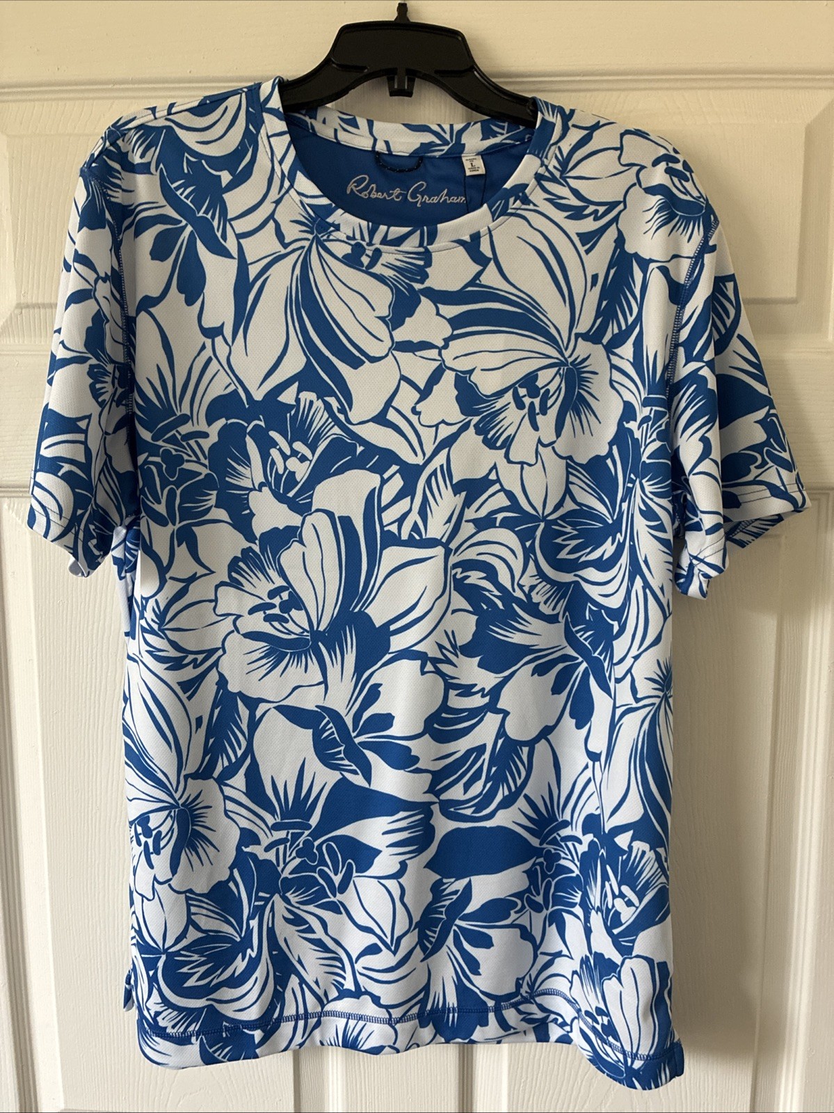 Robert Graham Floral Paisley Short Sleeve T-Shirt L $118 NEW with Tags gallery