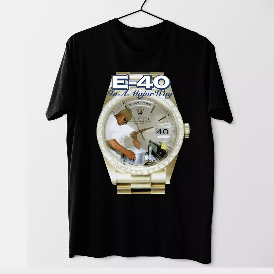 E-40 E4 In a Major Way New Unisex Black T-Shirt