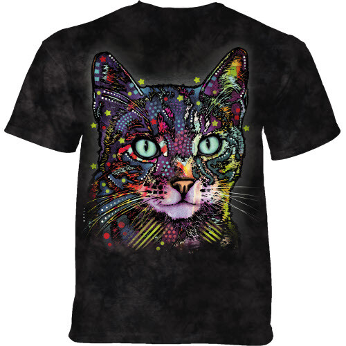 Watchful Cat Russo Unisex Adult T-Shirt The Mountain 100% Cotton Grey gallery