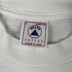 Vtg Delta Large White Shirt Fragile Earth Common Threads 90s Made In USA Art Tee