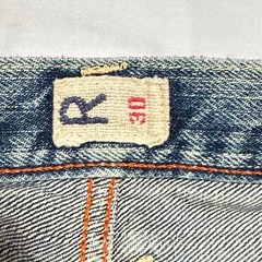 45R Boot Cut Denim Pants Dark Blue Made In Japan 100% Cotton Vintage American Ca