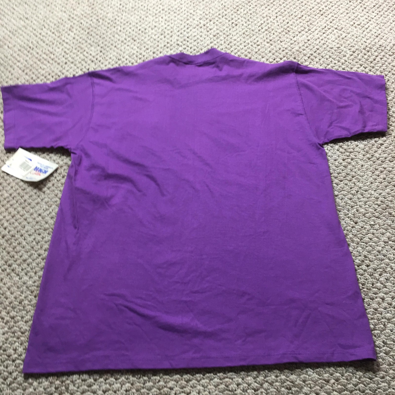 Vintage Russell Athletic Shirt Mens Large Purple Pocket High Cotton Tee USA NOS gallery