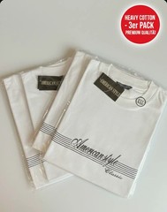 3 Pack Men’s Heavy Cotton Quality T-Shirts – Classic Fit, American Style, White