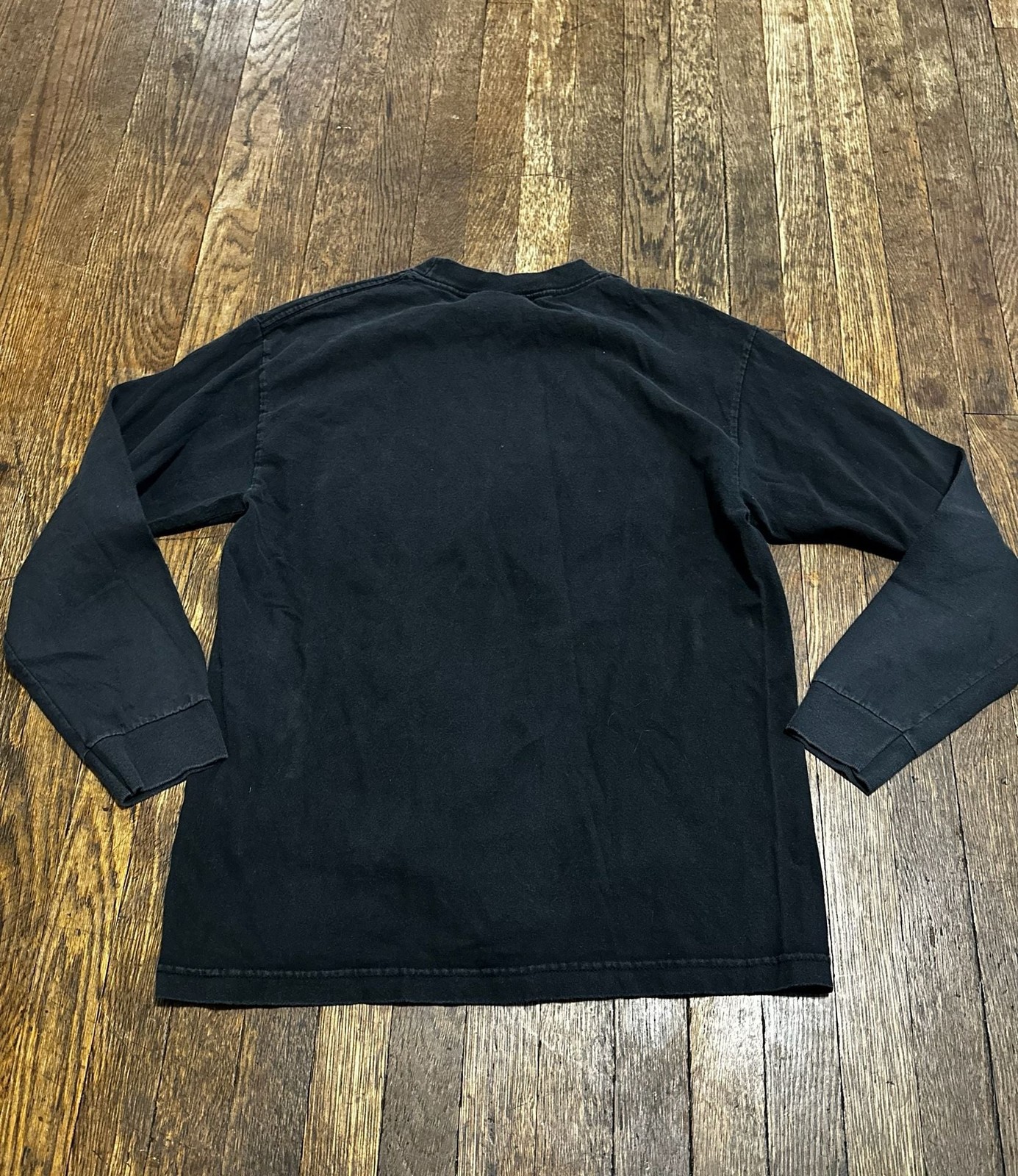 VINTAGE Famous Stars & Straps Center Logo Punk Faded Black LongSleeve 90s Grunge gallery