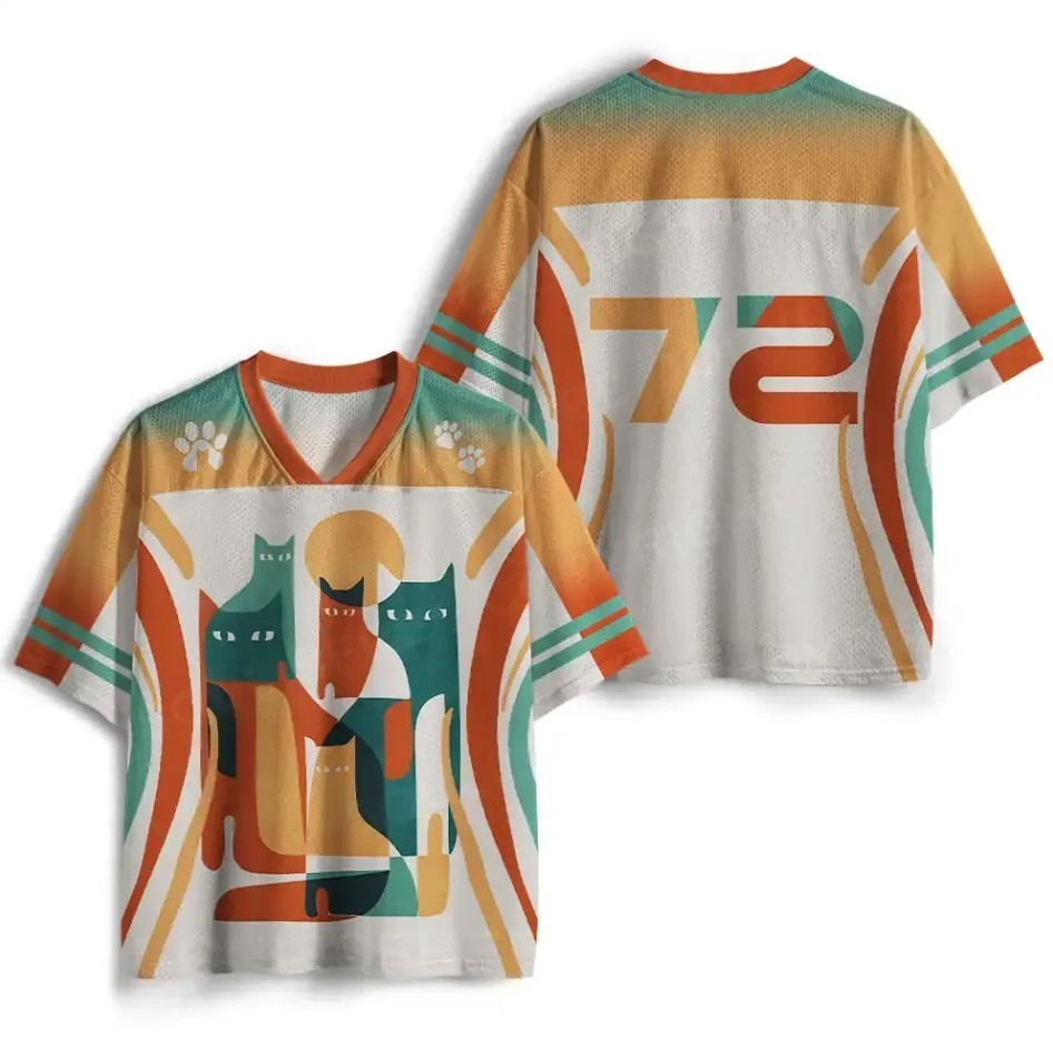 Abstract Felines Mesh Jersey gallery