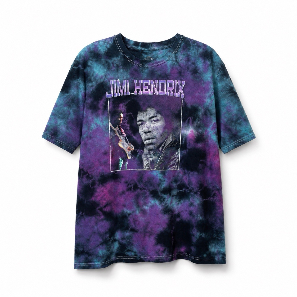 Jimi Hendrix Tie Dye Graphic Band T Shirt Unisex Size Large Rock Music Tee gallery