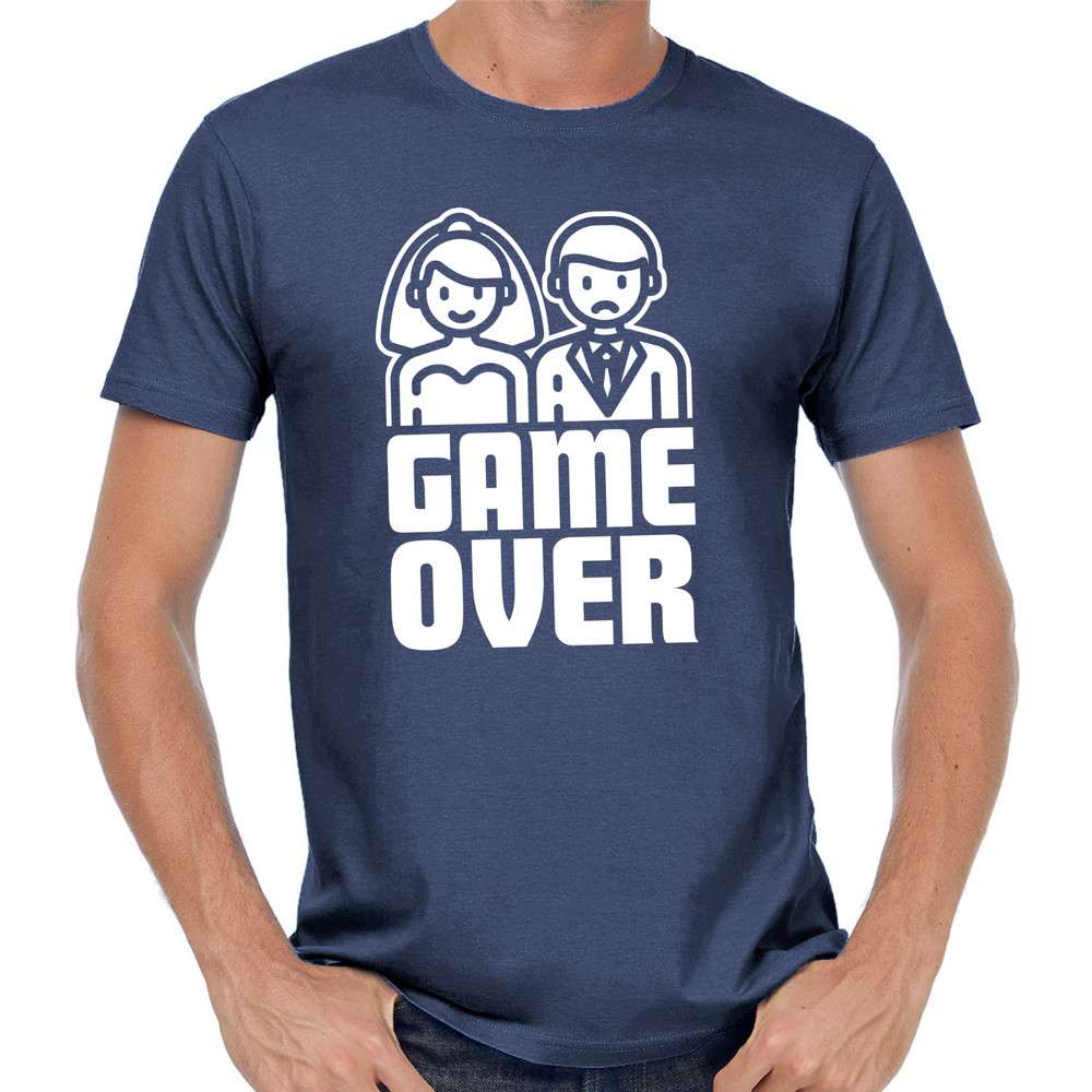 Game Over Bachelor Party Groom Wedding Marriage Fun T-Shirt