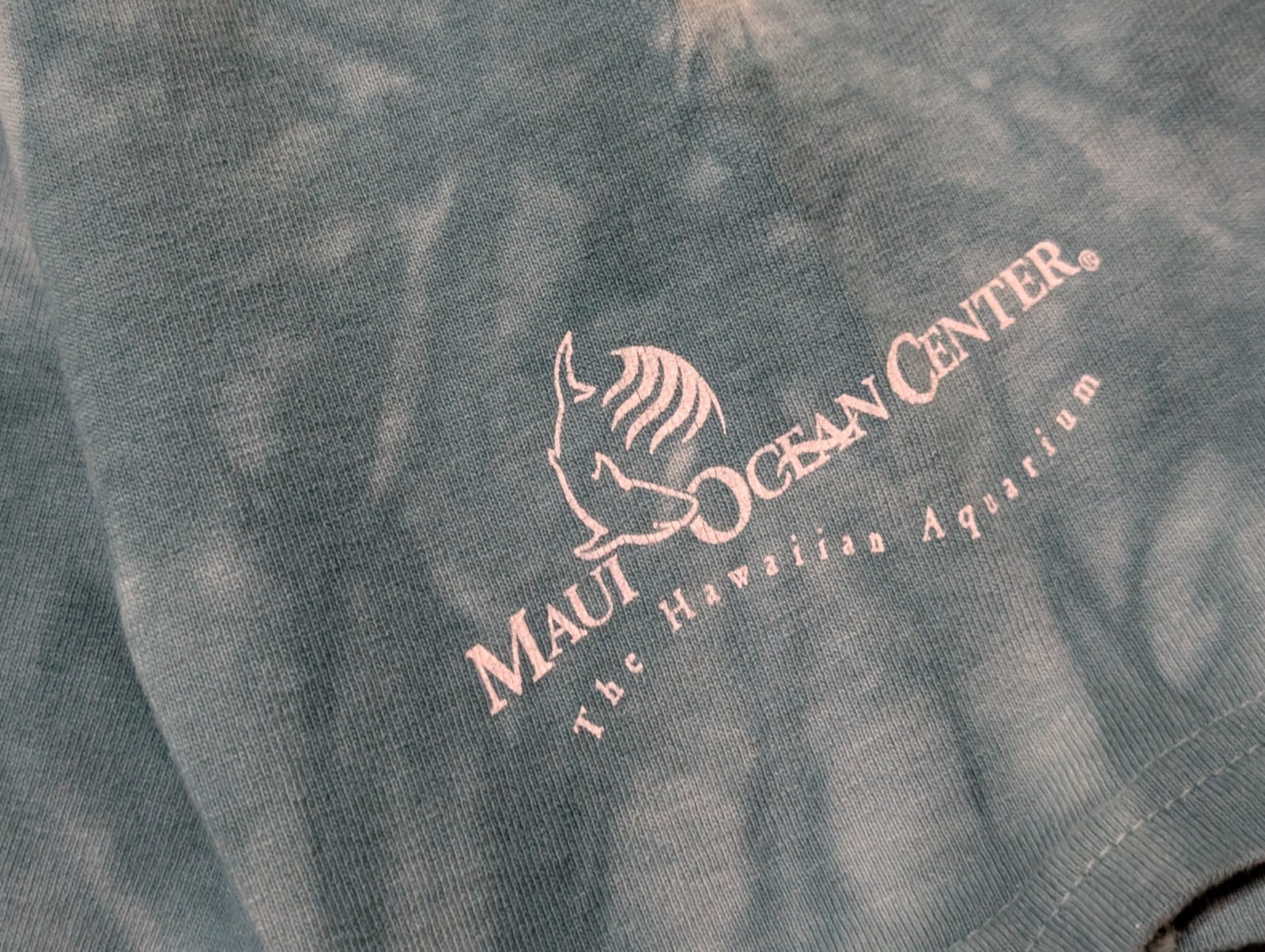 The Mountain Mens T-shirt Vintage 2002 Blue "Shark Attack" Leather Tag XL #6511 gallery