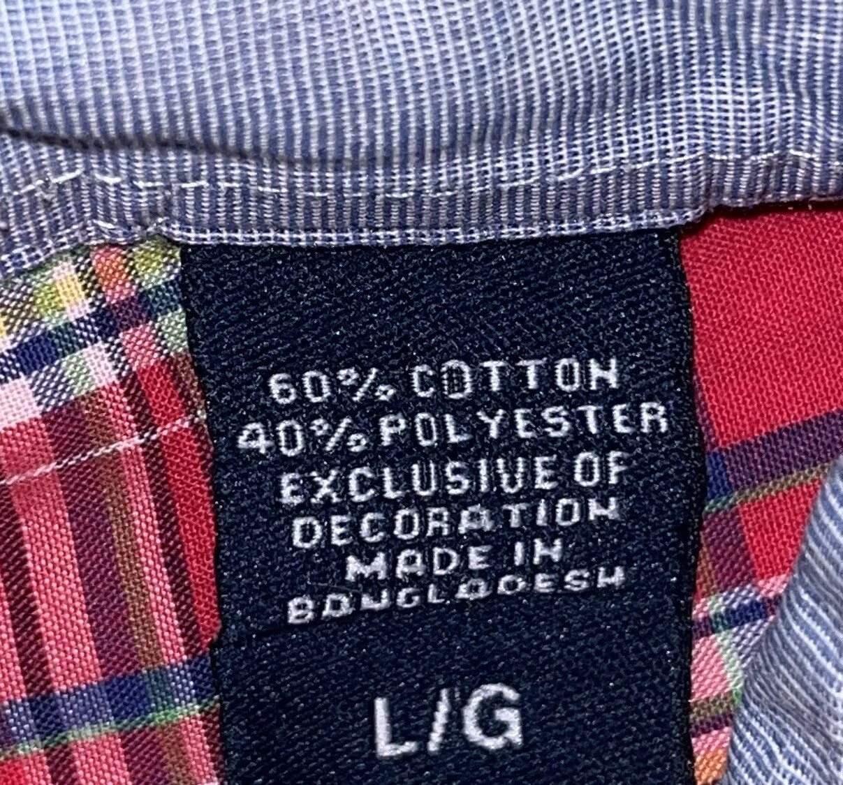 Chaps Easy Care Shirt Men Large L Tartan Plaid Short Sleeve Button gallery