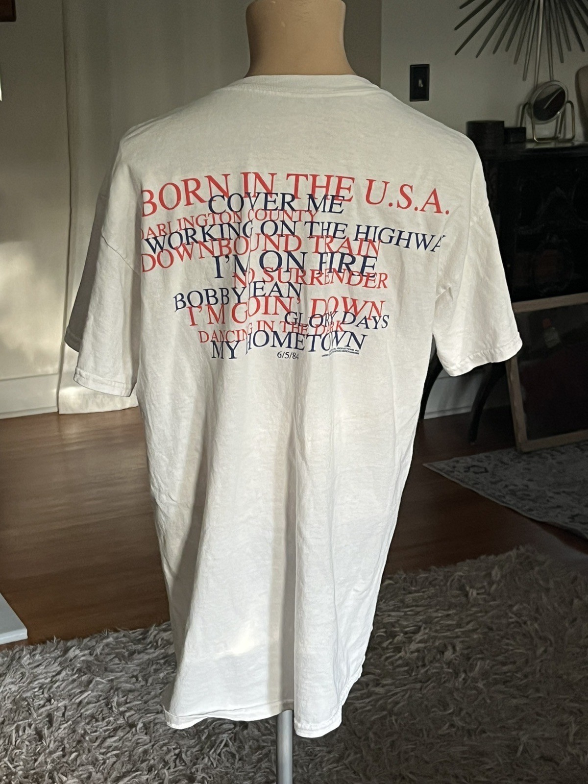 Bruce Springsteen Born In the USA Rock T-shirt Shirt sz M/L see measurements gallery