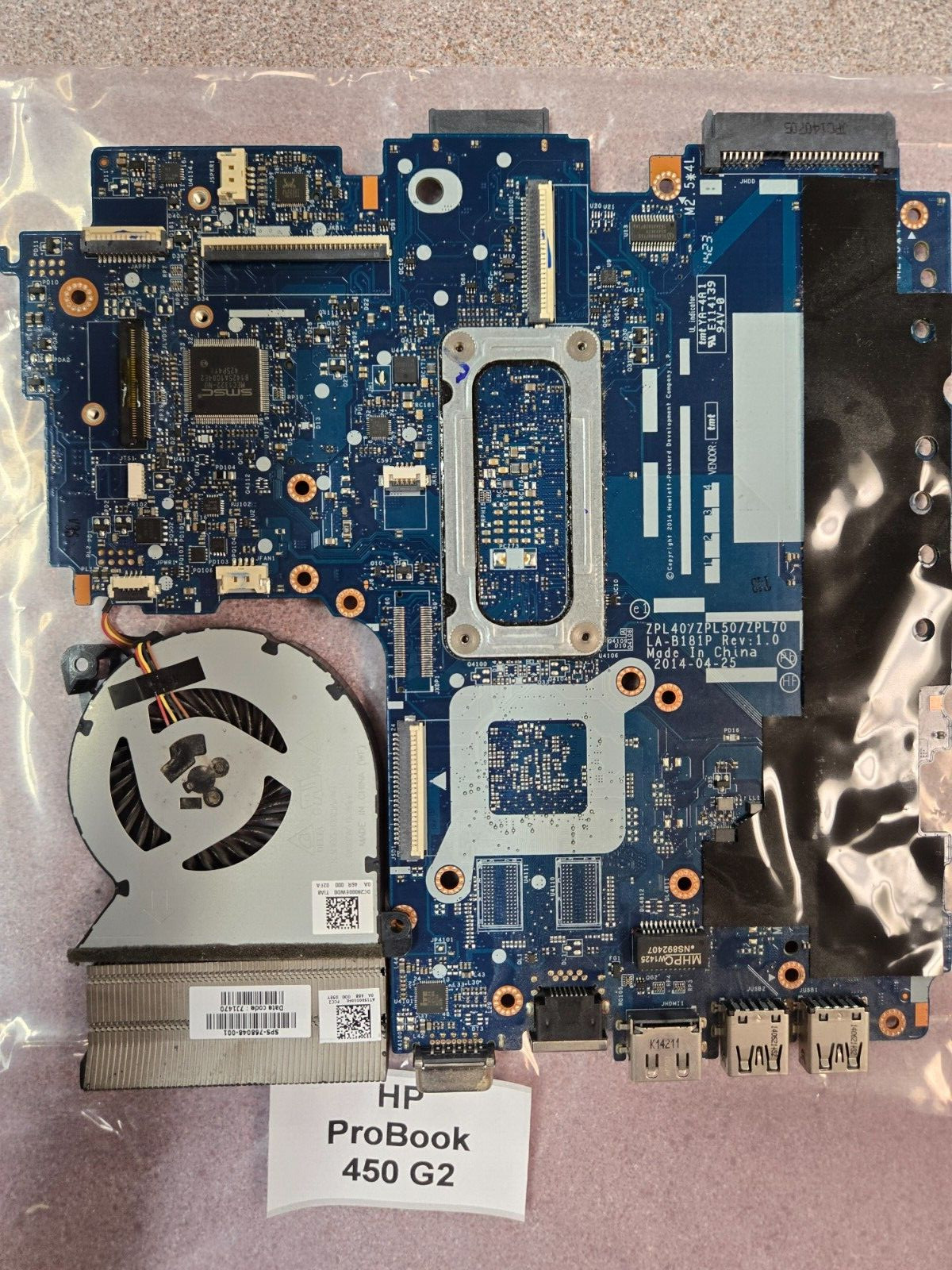 HP ProBook 450 G2 with i3-4030U CPU 782952-601 Laptop Motheboard