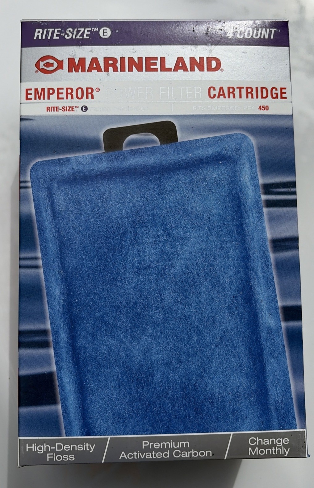 Marineland Emperor Power Filter Cartridge Rite-Size E, 4-pk. Free Shipping New.